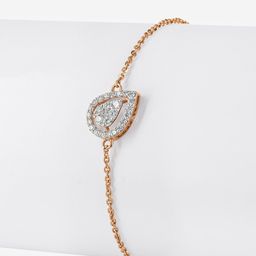 MAIORA Women 14K Rose Gold Sleek Statement Diamond Bracelet-12