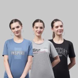 Vimal Jonney Blue & Grey Cotton Printed Sports T-Shirt - Pack Of 3-picture-14