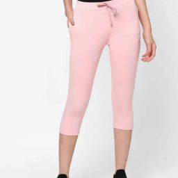 Sweet Dreams Soft Pink Mid Rise Sports Capris-image-16