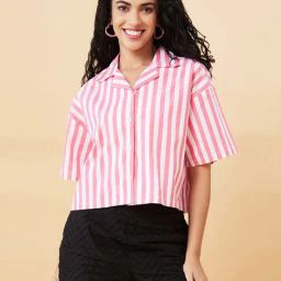 Globus White & Pink Striped Shirt-picture-8