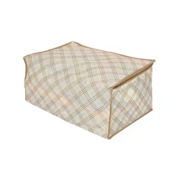 Kuber Industries Set Of 6 Beige & Brown Checked Wardrobe Organizers image 5