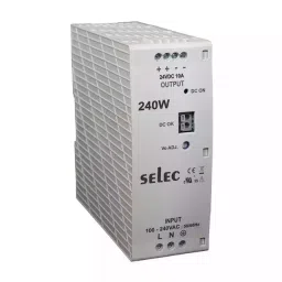 Selec Power Supply 240 W, 24 V/10 Amp DIN Rail Mounted in Plastic Housing, LRPS240-24-picture-45