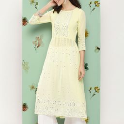 Sangria Motifs Embroidered Regular Mirror Work Kurta with Trousers & With Dupatta image 5
