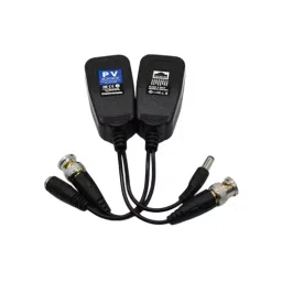 PremiumAV Video Balun with DC Power BNC to RJ45 CCTV Adapter for UTP Cable-13