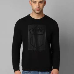 Louis Philippe Jeans Black Cotton Regular Fit Printed Sweatshirt-picture-17