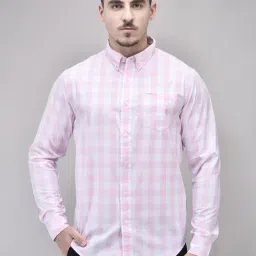 Woodland Pinkcheck Cotton Regular Fit Chequered Shirt-picture-43