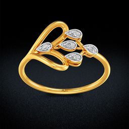 Joyalukkas 18KT Stone Studded Finger Ring Gold-image-32