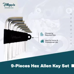 Hillgrove HGCM482M1 Hex Allen Key with 10in1 Socket Bolt Spanner Wrench L Shape Tool Allen Key Set image 2