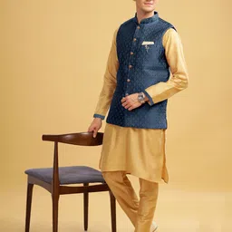 Anouk Embroidered Nehru Jacket-5