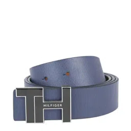 Tommy Hilfiger Struer Blue & Tan Leather Reversible Belt for Men-image-98