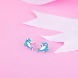 GIVA 92.5 Sterling Silver Magic Dolphin Earrings for Kids-image-79