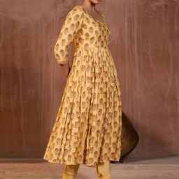 Prakriti Jaipur Yellow Chaashini Kamakshi Anarkali Kurta-image-22