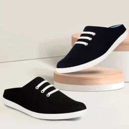 Fausto Men's Black Mule Shoes-image-48