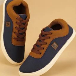 Paragon Men's Blue & Tan Sneakers-image-63