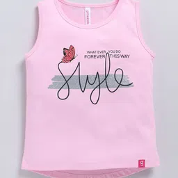 Ginie Girls Typography Printed Cotton Basic Innerwear Vests-21