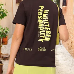DressBerry Elevated Basics Slang Printed Casual Tee-image-12