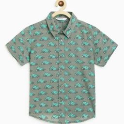 Campana Kids Grey Printed Shirt-picture-33