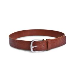 BELWABA Brown Animal Effect Casual Leather Belt for Men-image-2