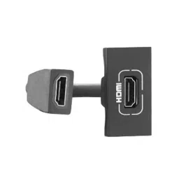 Legrand Preterminated HDMI Socket Allzy 1 Module Matt Black, 6812 34-14