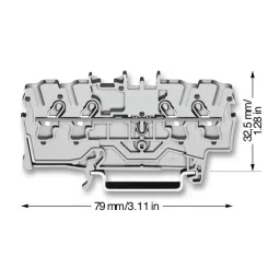 Wago TERMINAL BLOCK, DIN RAIL, 4POS, 10AWG, 2004-1407-picture-14
