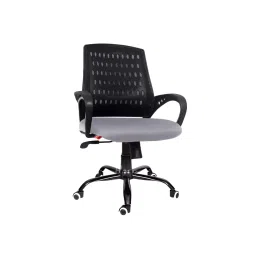 Rose Blazia Mesh Mid-Back Ergonomic Revolving Chair for Conference, Meeting Room and Office Grey-image-46