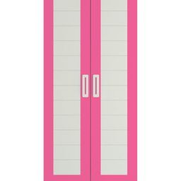 Adona Victoria 2 Door Wardrobe With 2 Drawers And Paneled Shutters - Barbie Pink-image-29