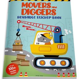 Movers and Diggers Reusable Sticker Book - English-12