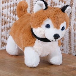 DukieKooky Kids Cute Husky Soft Toys - Light Brown-image-87
