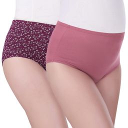 Bella Mama Cotton Elastane High Coverage Printed Panty Set (Colour May Vary)-image-38
