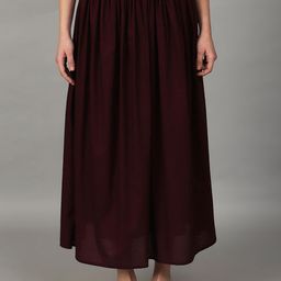 UnaOne Pure Cotton Flared Maxi Skirt-picture-22