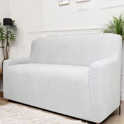 HOUSE OF QUIRK Universal Grey Melange Self Design Jacquard 5 Seater Sofa Cover & Arms-image-14
