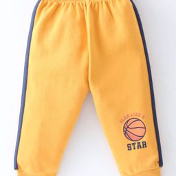 Simply Interlock Full Length Text Print Lounge Pants Pack of 3 - Red Navy & Yellow image 2