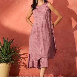 InWeave Women Regular Kurta with Palazzos-picture-6
