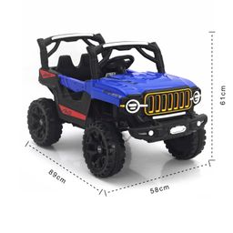 fab n funky Battery Operated Ride On Jeep With Remote Control- Blue image 3