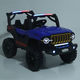fab n funky Battery Operated Ride On Jeep With Remote Control- Blue image 4