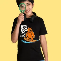 NUSYL Boys Graphic Printed Round Neck Cotton T-shirt-image-48