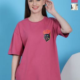 Dreambe Women Typography 2 Wonder Woman Printed Applique T-shirt-image-76