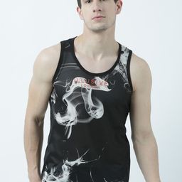 Wear Your Mind Men Black Printed Scoop Neck T-shirt-image-90