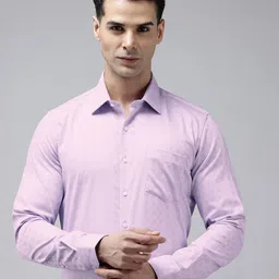 Van Heusen Slim Fit Self Checked Pure Cotton Formal Shirt-picture-21