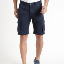 Wildcraft Navy Cotton Regular Fit Shorts-picture-17