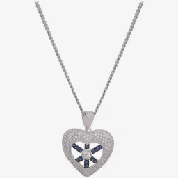 The Real Effect London 800 Silver Heart Chain Pendant for Women-image-57