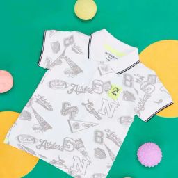 Pantaloons Baby Kids White Cotton Printed Polo T-Shirt-image-17