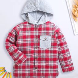 Nino Bambino Kids Red Checks Full Sleeves Sweatshirt-image-63
