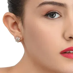 Zaveri Pearls Green Combo of 3 Cubic Zirconia Diamonds & Pearls Contemporary Stud Earrings-ZPFK9746 image 5