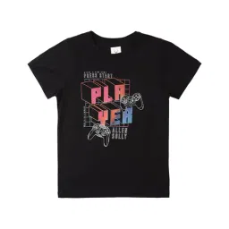 Allen Solly Junior Black Printed T-Shirt-picture-22
