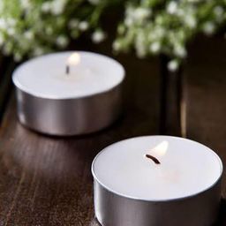 Sitara Crafts White & Silver Toned 200 Pieces Tea Light Candles-4
