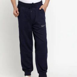 Lil Tomatoes Kids Navy Printed Joggers-image-23