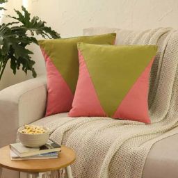 House This Bhumiti Solid Pink Cotton Cushion Covers - Set of 2-picture-31