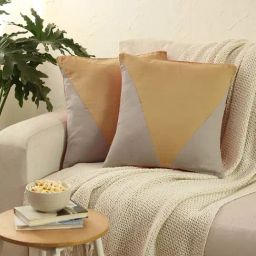 House This Jyamiti Solid Grey Cotton Cushion Covers - Set of 2-21