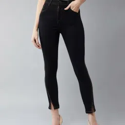 DOLCE CRUDO Black High Rise Jeans-image-52